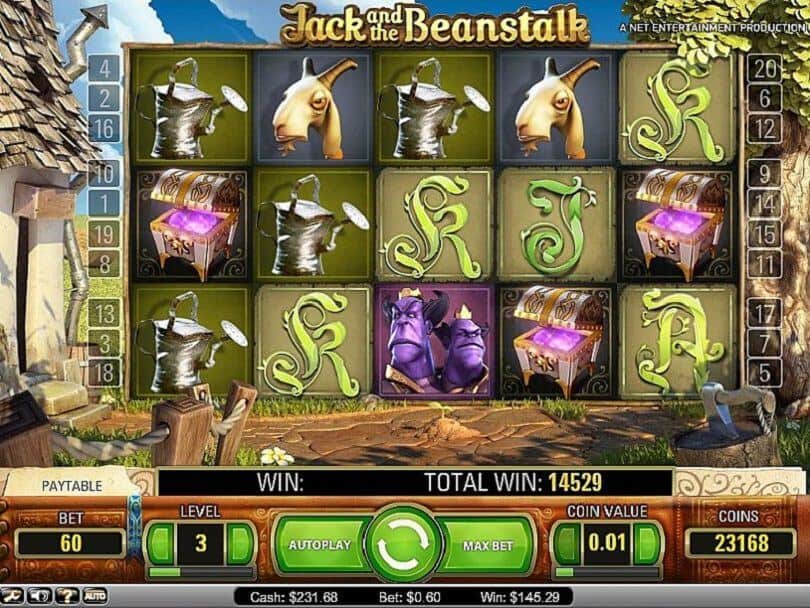Jack and beanstalk slot game